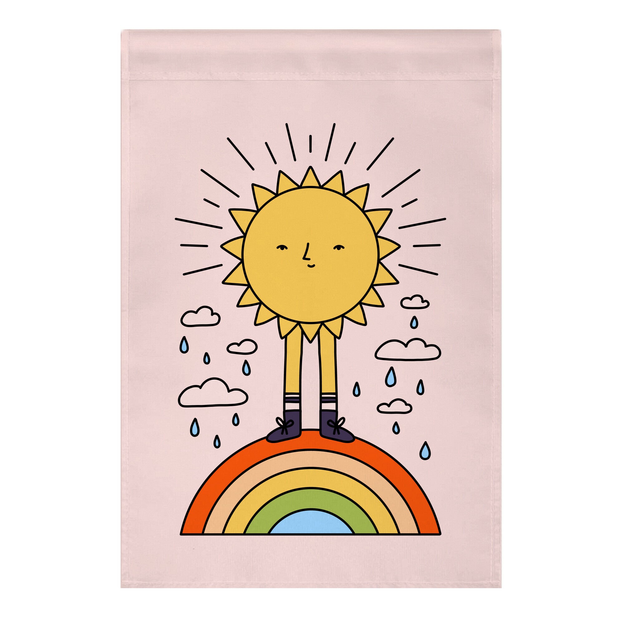 Solar Power Rainbow Garden Flag